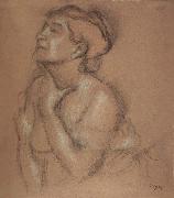 Edgar Degas Half-Langth Study of a Woman oil painting artist